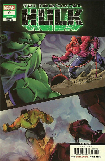 Cover for Immortal Hulk (Marvel, 2018 series) #9 [Third Printing]
