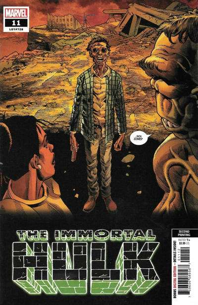 Cover for Immortal Hulk (Marvel, 2018 series) #11 [Second Printing - Joe Bennett]