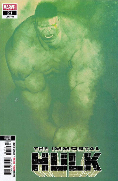 Cover for Immortal Hulk (Marvel, 2018 series) #21 [Second Printing - Andrea Sorrentino]