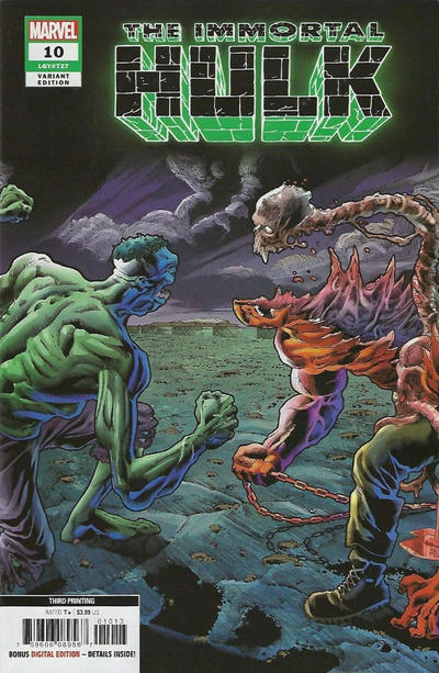 Cover for Immortal Hulk (Marvel, 2018 series) #10 [Third Printing - Joe Bennett]