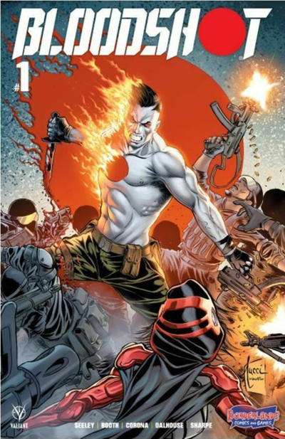 Cover for Bloodshot (Valiant Entertainment, 2019 series) #1 [Borderlands Comics and Games - Billy Tucci]
