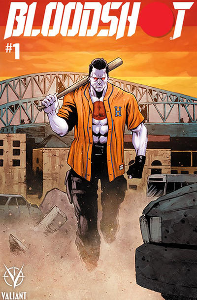 Cover for Bloodshot (Valiant Entertainment, 2019 series) #1 [Bedrock City Comics Houston Pride - Brent Peeples]