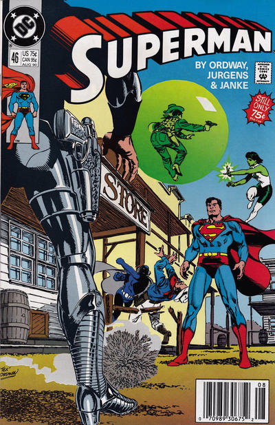 Cover for Superman (DC, 1987 series) #46 [Newsstand]