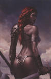 Cover for Red Sonja: Birth of the She-Devil (Dynamite Entertainment, 2019 series) #1 [Frankie's Comics Exclusive Jee Hyung Lee Virgin Art]