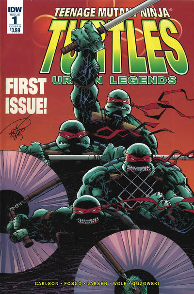 Cover for Teenage Mutant Ninja Turtles: Urban Legends (IDW, 2018 series) #1 [Cover B - Erik Larsen]