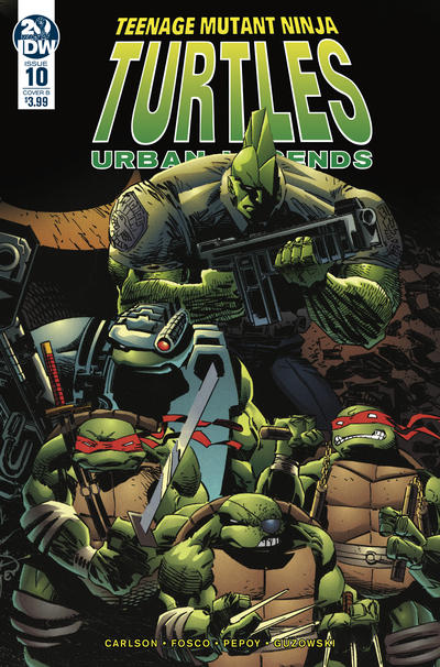 Cover for Teenage Mutant Ninja Turtles: Urban Legends (IDW, 2018 series) #10 [Cover B - Frank Fosco and Erik Larsen]