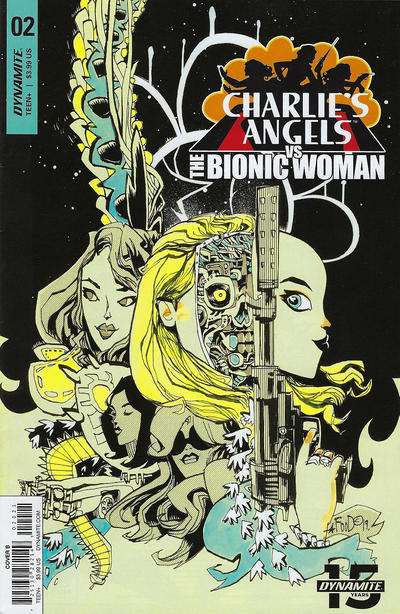 Cover for Charlie's Angels vs. the Bionic Woman (Dynamite Entertainment, 2019 series) #2 [Cover B Jim Mahfood]