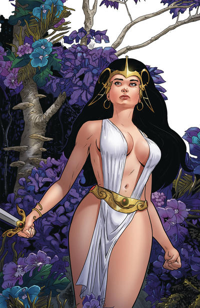 Cover for Edgar Rice Burroughs' the Moon Maid: Catacombs of the Moon (American Mythology Productions, 2019 series) #3 [Variant Virgin Cover]