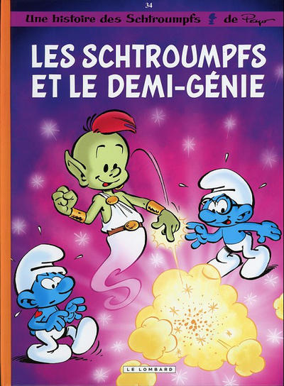 Cover for Les Schtroumpfs (Le Lombard, 1992 series) #34 - Les schtroumpfs et le demi-génie