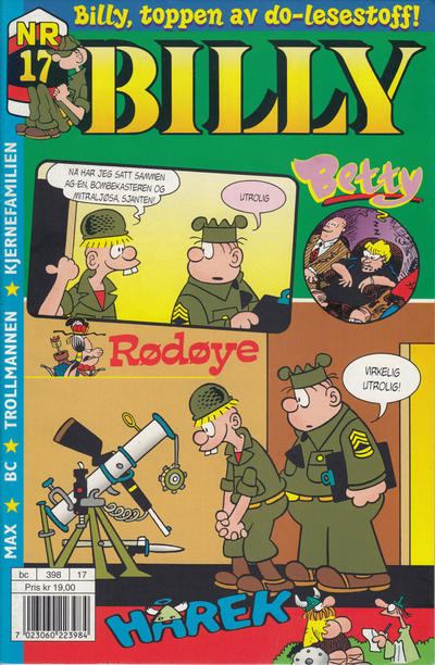 Cover for Billy (Hjemmet / Egmont, 1998 series) #17/1998