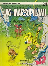 Cover for Spirous äventyr (Carlsen/if [SE], 1974 series) #24 - Jag Marsupilami [2:a upplagan, 1989]