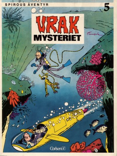 Cover for Spirous äventyr (Carlsen/if [SE], 1974 series) #5 - Vrakmysteriet