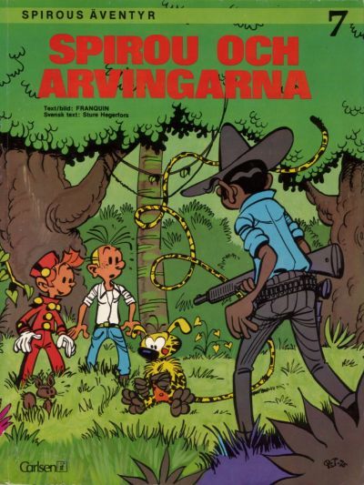 Cover for Spirous äventyr (Carlsen/if [SE], 1974 series) #7 - Spirou och arvingarna
