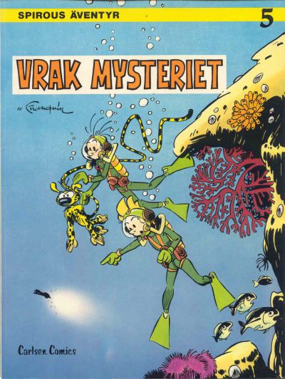 Cover for Spirous äventyr (Carlsen/if [SE], 1974 series) #5 - Vrakmysteriet [2:a upplagan, 1984]
