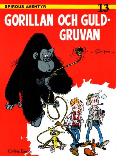 Cover for Spirous äventyr (Carlsen/if [SE], 1974 series) #13 - Gorillan och guldgruvan [2:a upplagan, 1986]