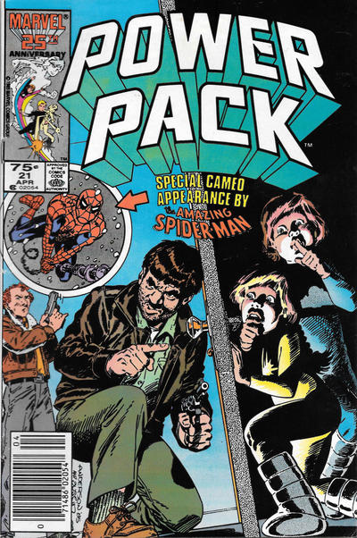 Cover for Power Pack (Marvel, 1984 series) #21 [Newsstand]