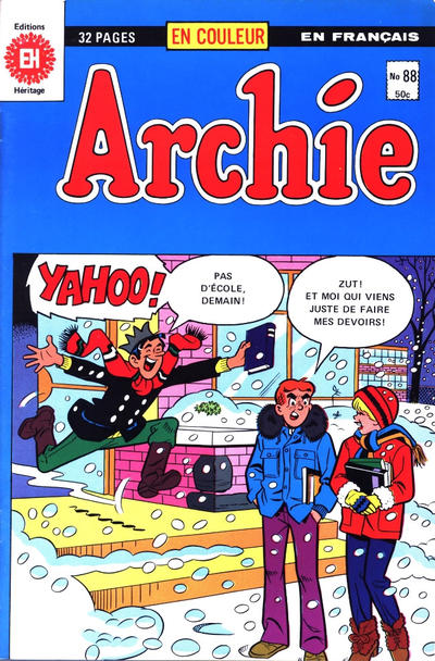Cover for Archie (Editions Héritage, 1971 series) #88