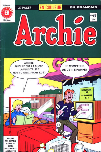 Cover for Archie (Editions Héritage, 1971 series) #98