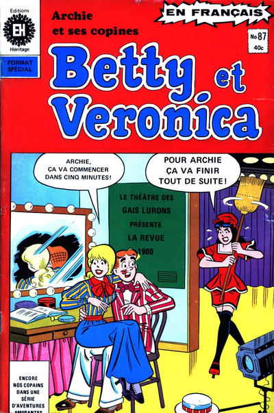 Cover for Betty et Véronica (Editions Héritage, 1971 series) #87