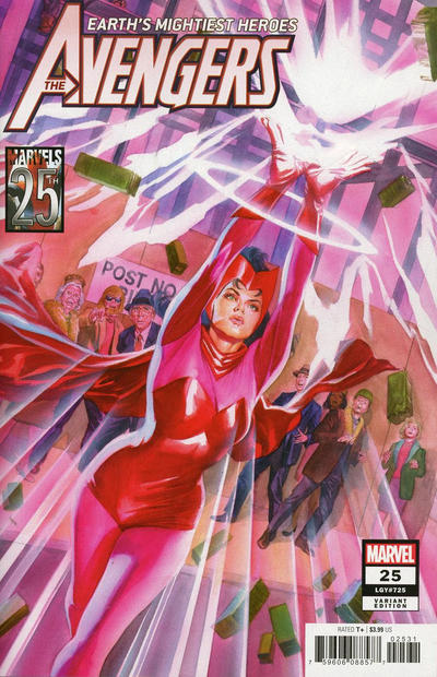 Cover for Avengers (Marvel, 2018 series) #25 (725) [Alex Ross 'Marvels 25th Anniversary']