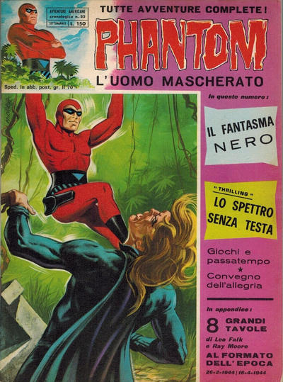 Cover for L'Uomo Mascherato Phantom [Avventure americane] (Edizioni Fratelli Spada, 1972 series) #32
