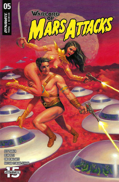 Cover for Warlord of Mars Attacks (Dynamite Entertainment, 2019 series) #5 [Cover A Greg Hildebrandt]
