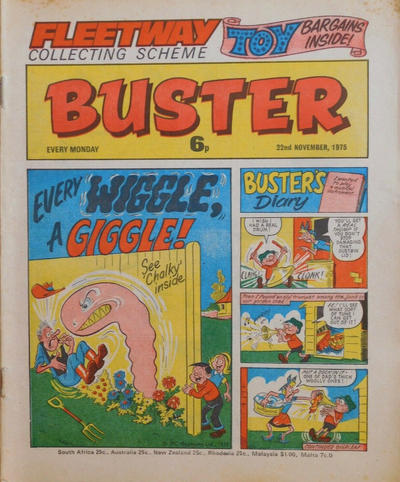 Cover for Buster (IPC, 1960 series) #22 November 1975 [784]