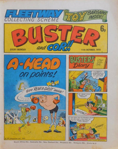 Cover for Buster (IPC, 1960 series) #11 October 1975 [778]