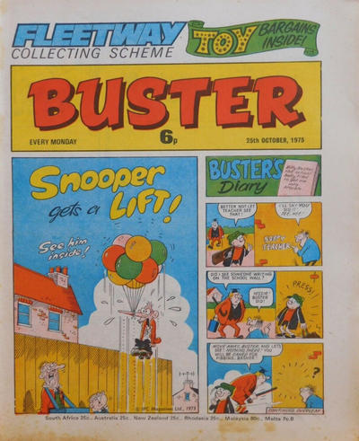 Cover for Buster (IPC, 1960 series) #25 October 1975 [780]