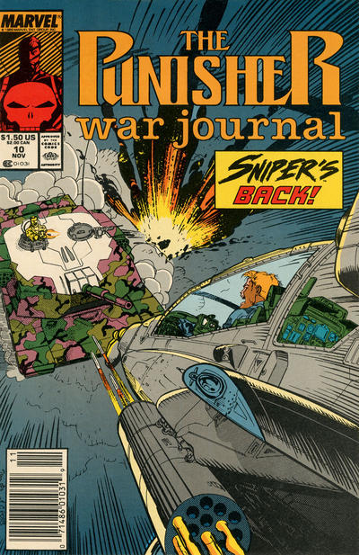 Cover for The Punisher War Journal (Marvel, 1988 series) #10 [Direct]
