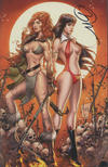 Cover Thumbnail for Vampirella / Red Sonja (2019 series) #2 [Billy Tucci CE Exclusive Halloween Virgin Art]