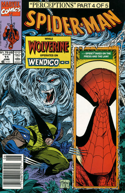 Cover for Spider-Man (Marvel, 1990 series) #11 [Newsstand]
