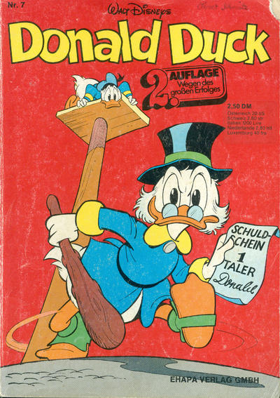 Cover for Donald Duck (Egmont Ehapa, 1974 series) #7 [2. Auflage]