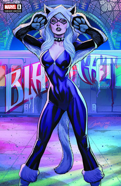 Cover for Black Cat (Marvel, 2019 series) #1 [Frankie's Comics Exclusive - J. Scott Campbell]