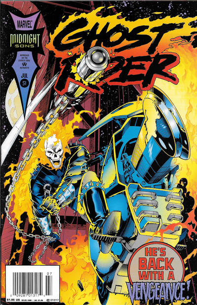 Cover for Ghost Rider (Marvel, 1990 series) #51 [Newsstand]