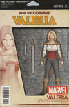Cover for Age of Conan: Valeria (Marvel, 2019 series) #1 [John Tyler Christopher Action Figure (Valeria)]