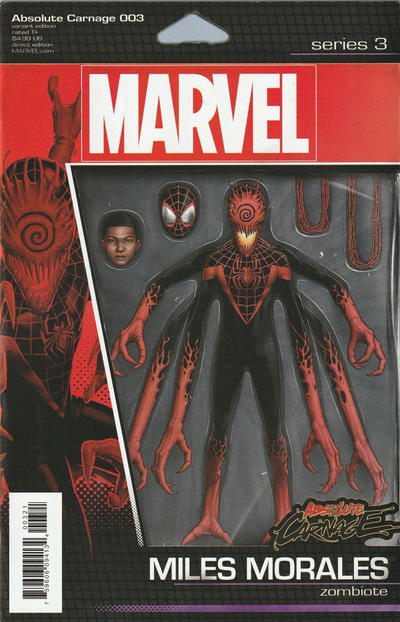 Cover for Absolute Carnage (Marvel, 2019 series) #3 [John Tyler Christopher Action Figure (Miles Morales Zombiote)]