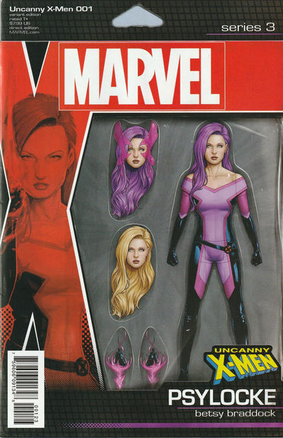 Cover for Uncanny X-Men (Marvel, 2019 series) #1 (620) [John Tyler Christopher Action Figure (Psylocke)]