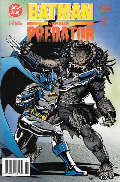 Cover for Batman versus Predator [Regular] (DC; Dark Horse, 1991 series) #3 [Newsstand]