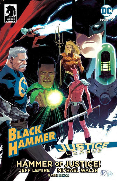 Cover for Black Hammer / Justice League: Hammer of Justice! (DC; Dark Horse, 2019 series) #2 [Matteo Scalera Cover]