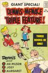 Cover for Dennis the Menace Giant (Hallden; Fawcett, 1958 series) #28 - Dennis the Menace Triple Feature!