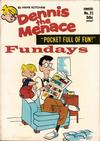 Cover for Dennis the Menace Pocket Full of Fun (Hallden; Fawcett, 1969 series) #21