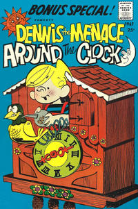 Cover Thumbnail for Dennis the Menace Giant (Hallden; Fawcett, 1958 series) #44 - Dennis the Menace Around the Clock