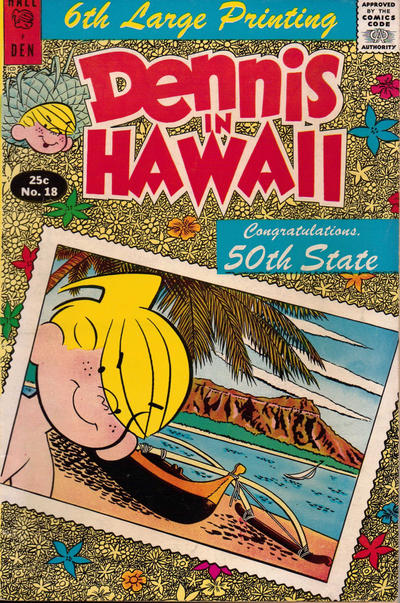 Cover for Dennis the Menace Giant (Hallden; Fawcett, 1958 series) #18 - Dennis in Hawaii
