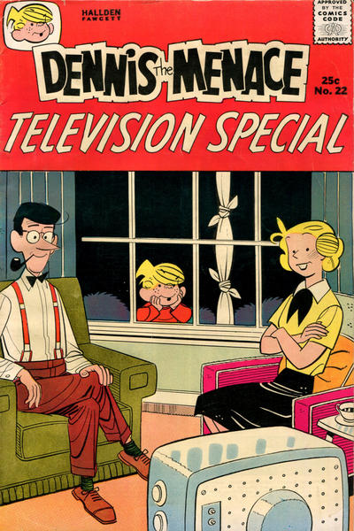 Cover for Dennis the Menace Giant (Hallden; Fawcett, 1958 series) #22 - Dennis the Menace Television Special