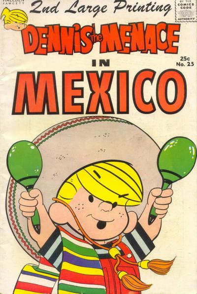 Cover for Dennis the Menace Giant (Hallden; Fawcett, 1958 series) #25 - Dennis the Menace in Mexico