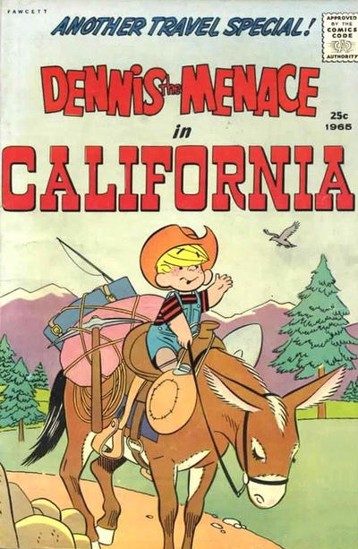 Cover for Dennis the Menace Giant (Hallden; Fawcett, 1958 series) #33 - Dennis the Menace in California