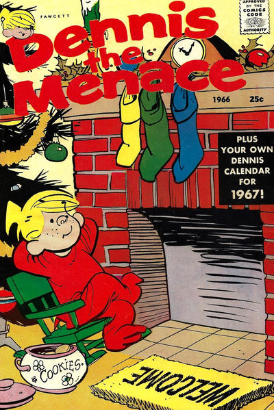 Cover for Dennis the Menace Giant (Hallden; Fawcett, 1958 series) #43 - Dennis the Menace [Christmas Special]