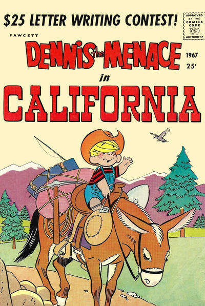 Cover for Dennis the Menace Giant (Hallden; Fawcett, 1958 series) #47 - Dennis the Menace in California