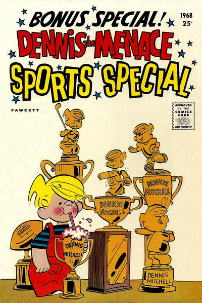 Cover for Dennis the Menace Giant (Hallden; Fawcett, 1958 series) #52 - Dennis the Menace Sports Special